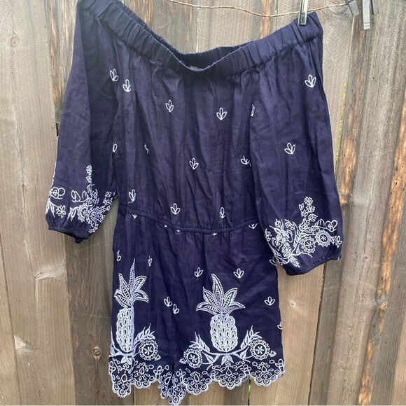 Farm Rio / Anthropologie Jackie Embroidered Romper in size women small - Picture 2 of 10